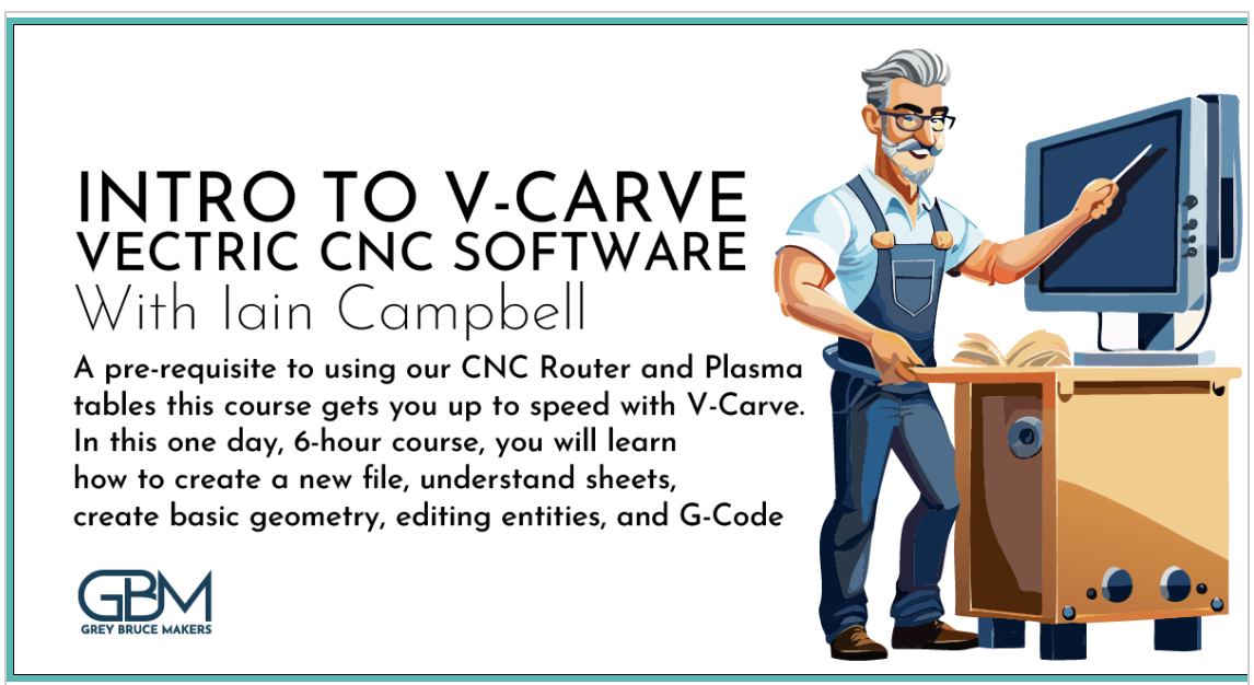 Event image Intro to V-Carve w/ Iain Campbell April 11th
